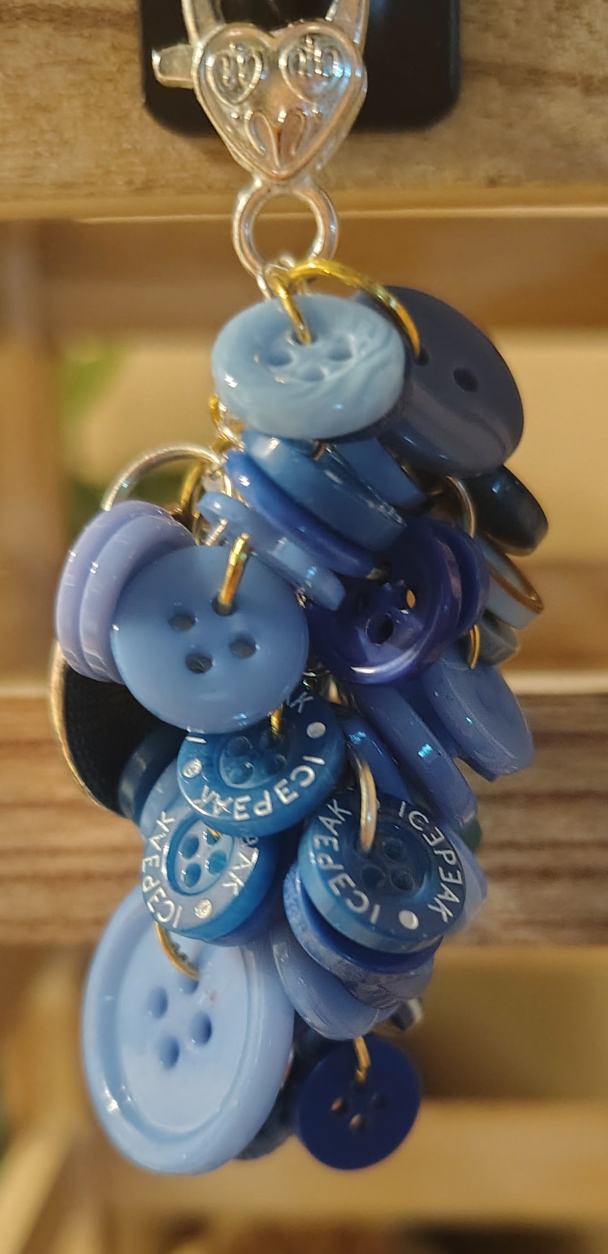 Chunky Button Keychain