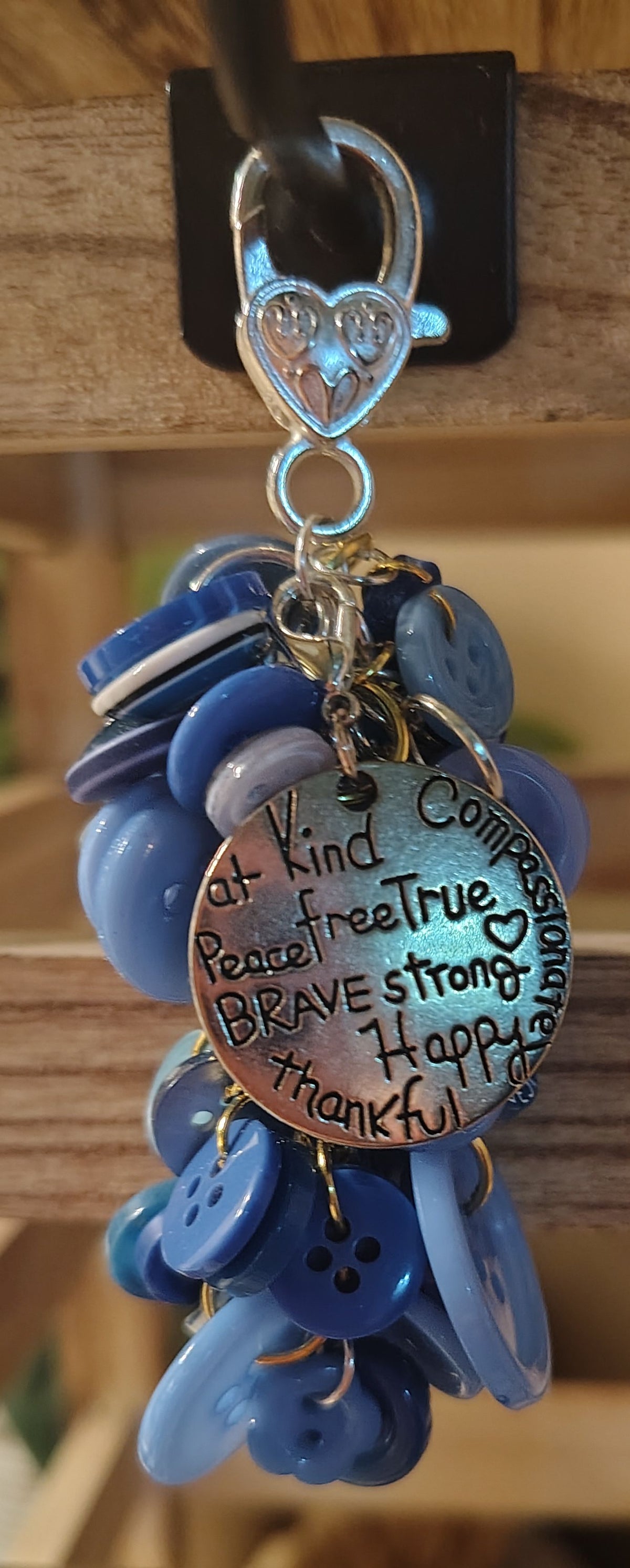 Chunky Button Keychain
