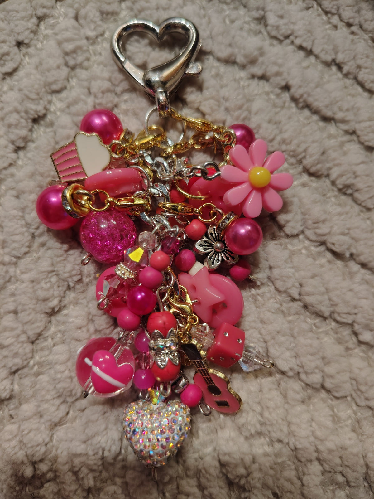 Chunky Pink Keychain