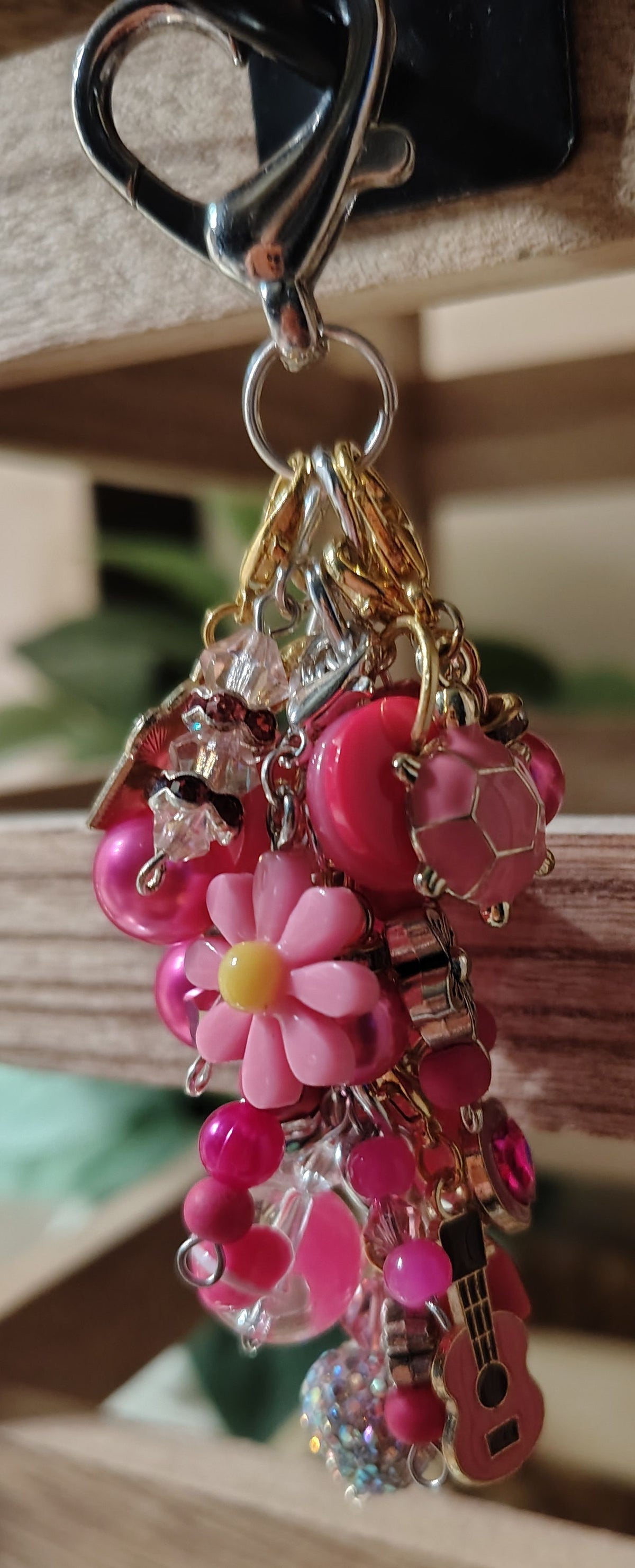 Chunky Pink Keychain
