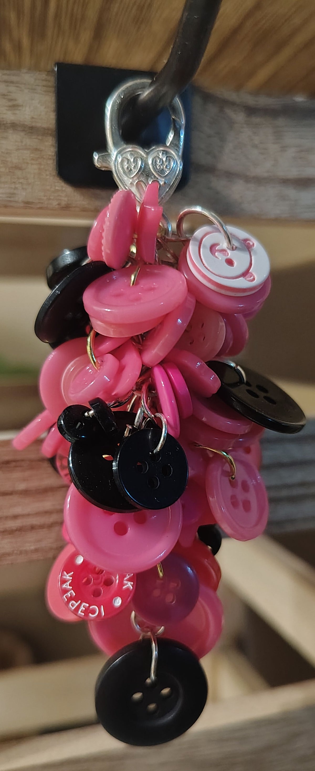Chunky Button Keychain