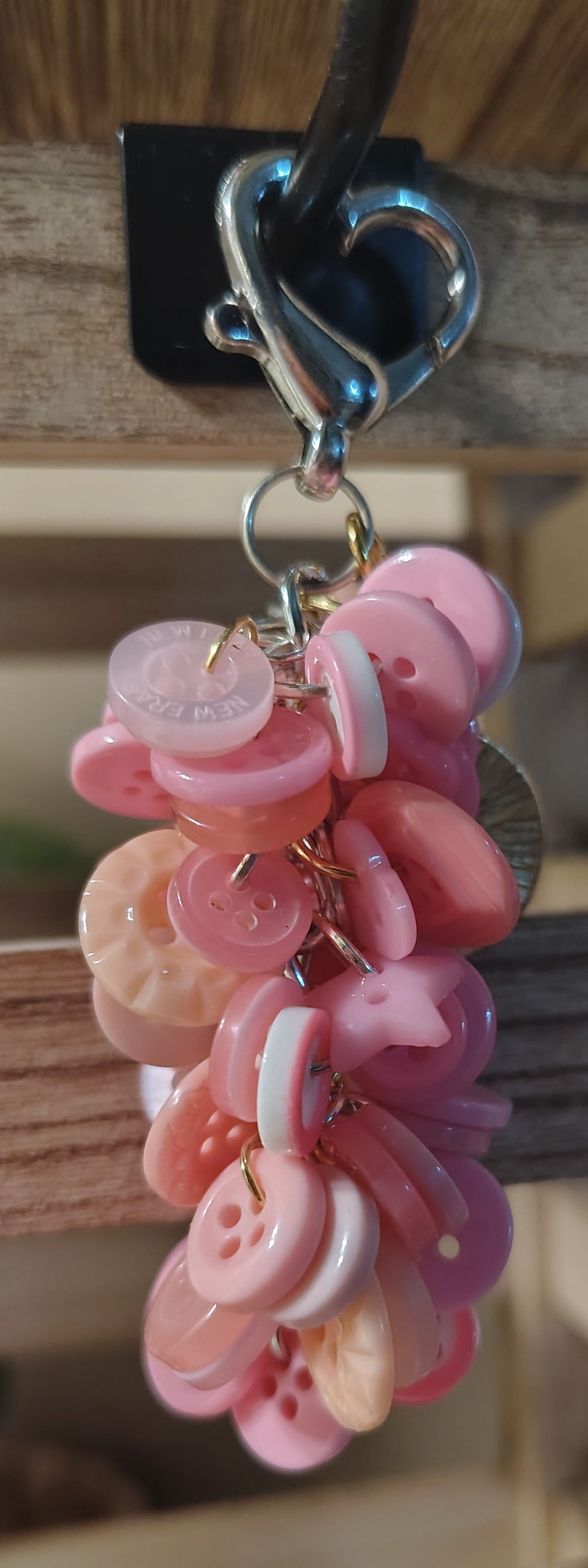 Chunky Button Keychain
