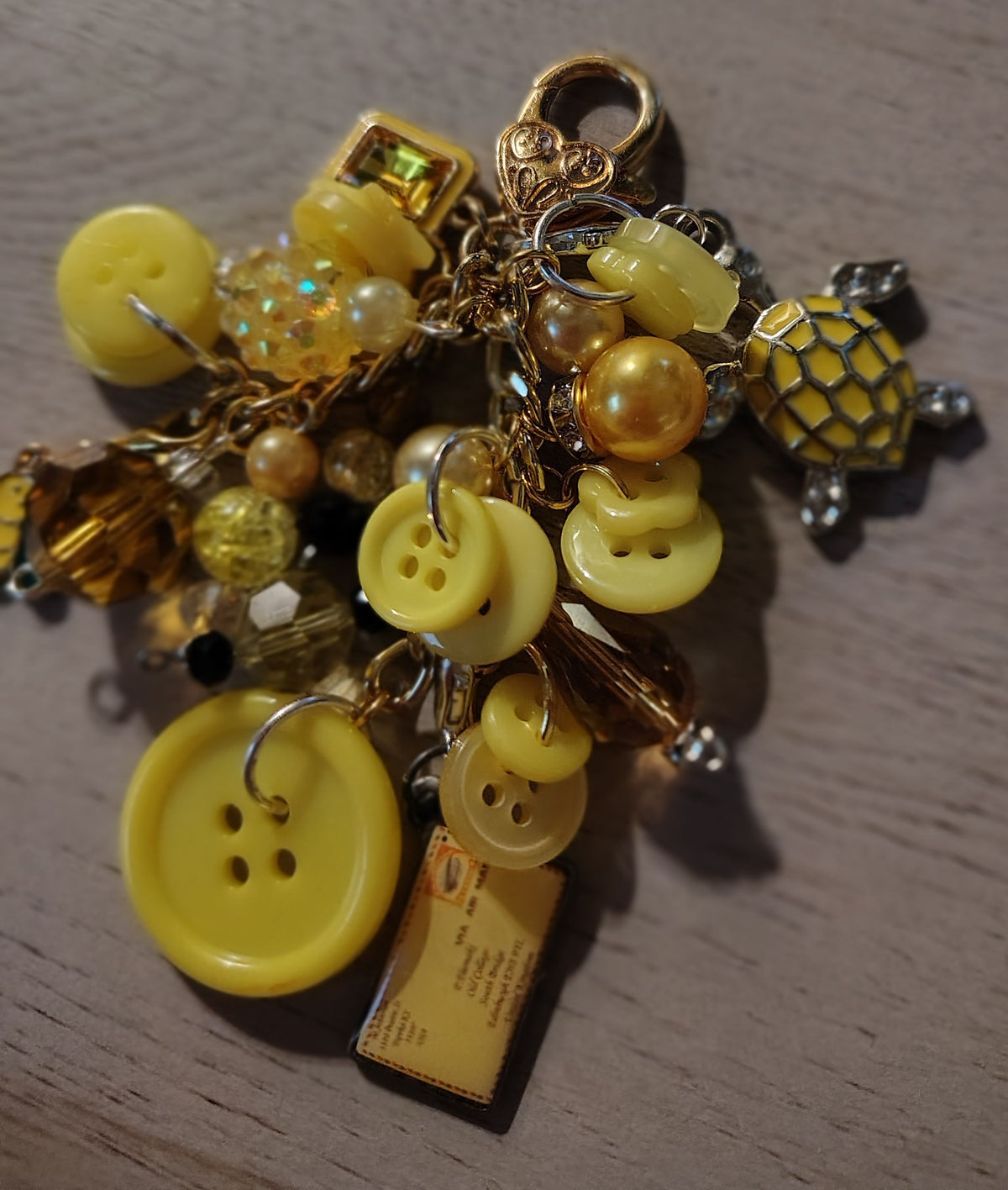 Chunky Yellow Keychain/Bag Bling