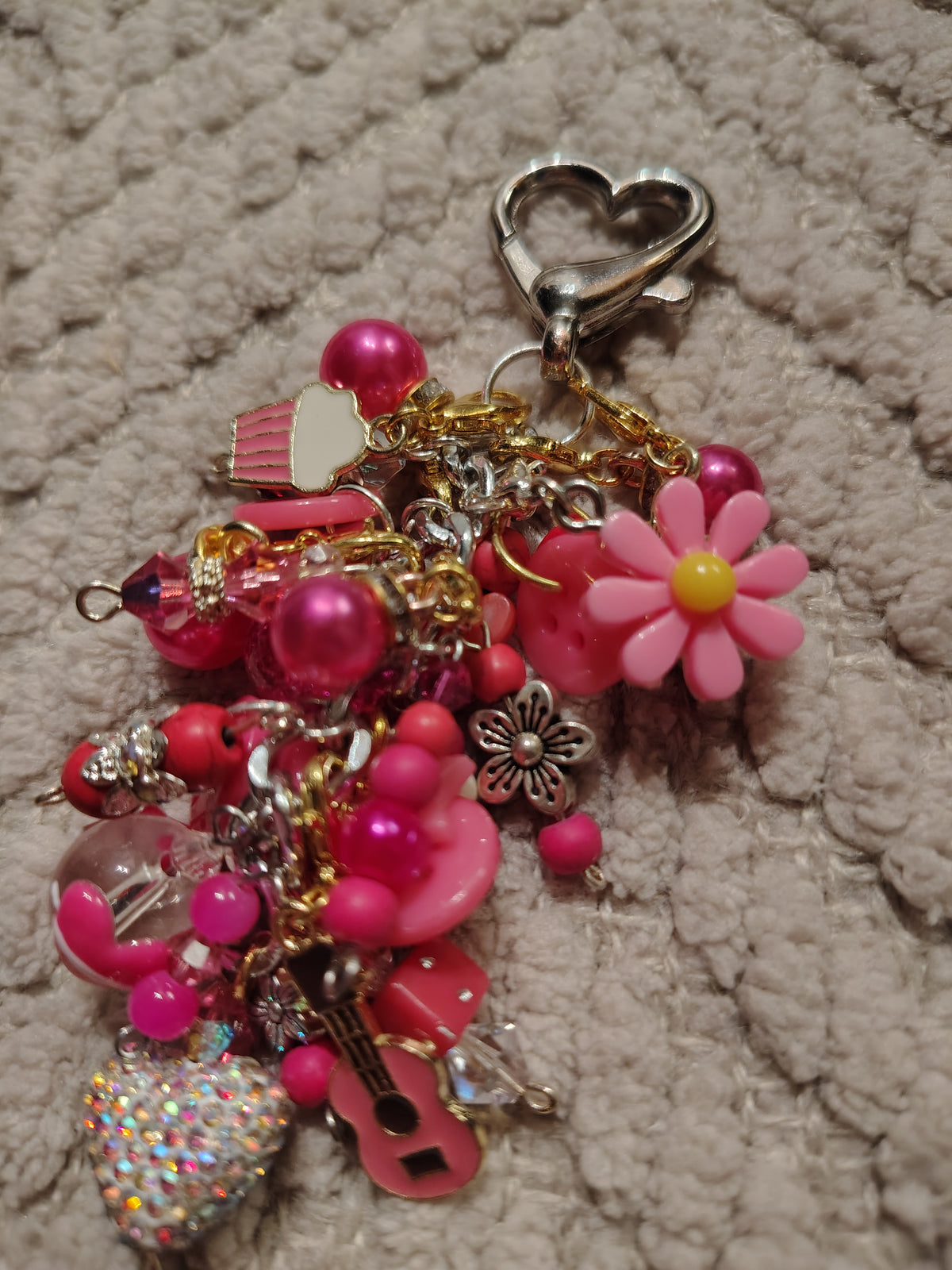 Chunky Pink Keychain