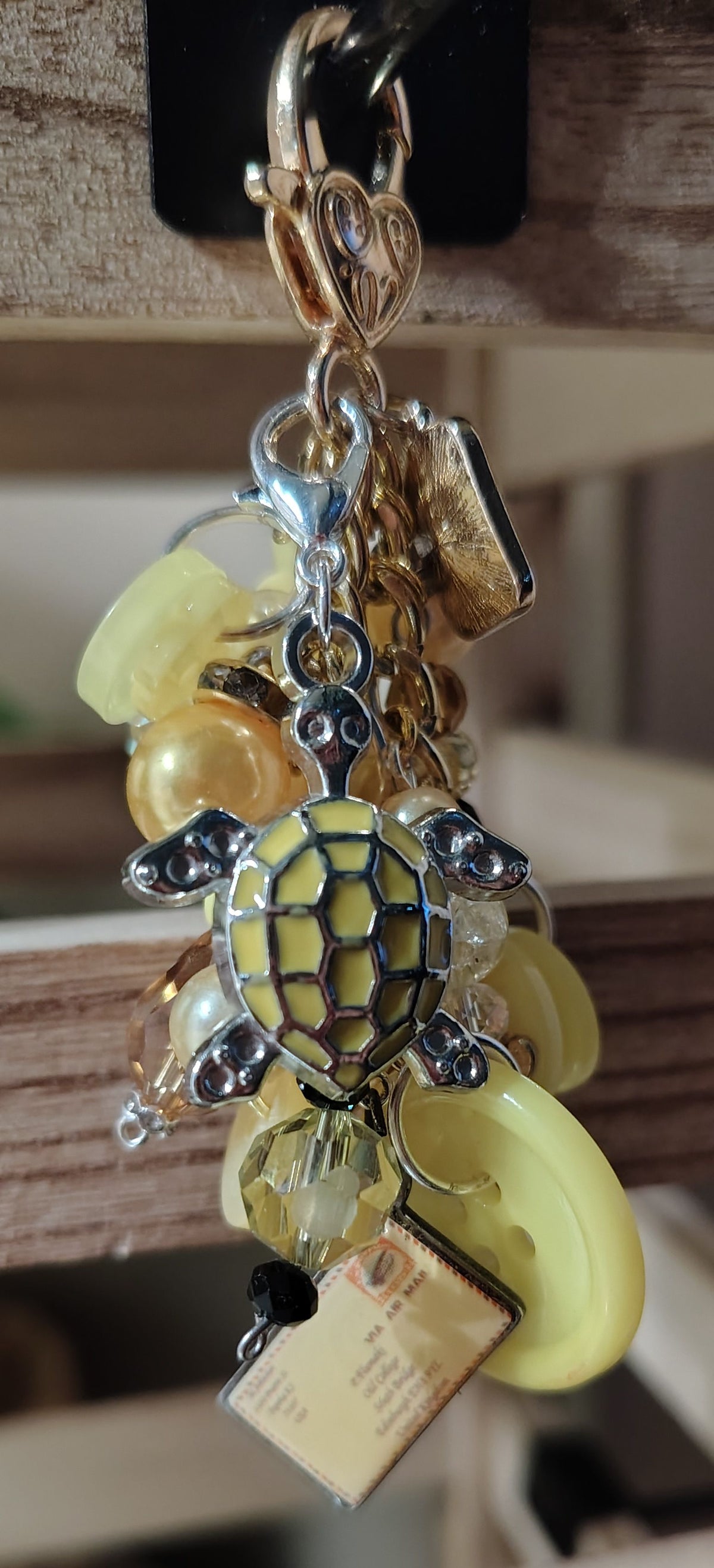 Chunky Yellow Keychain/Bag Bling