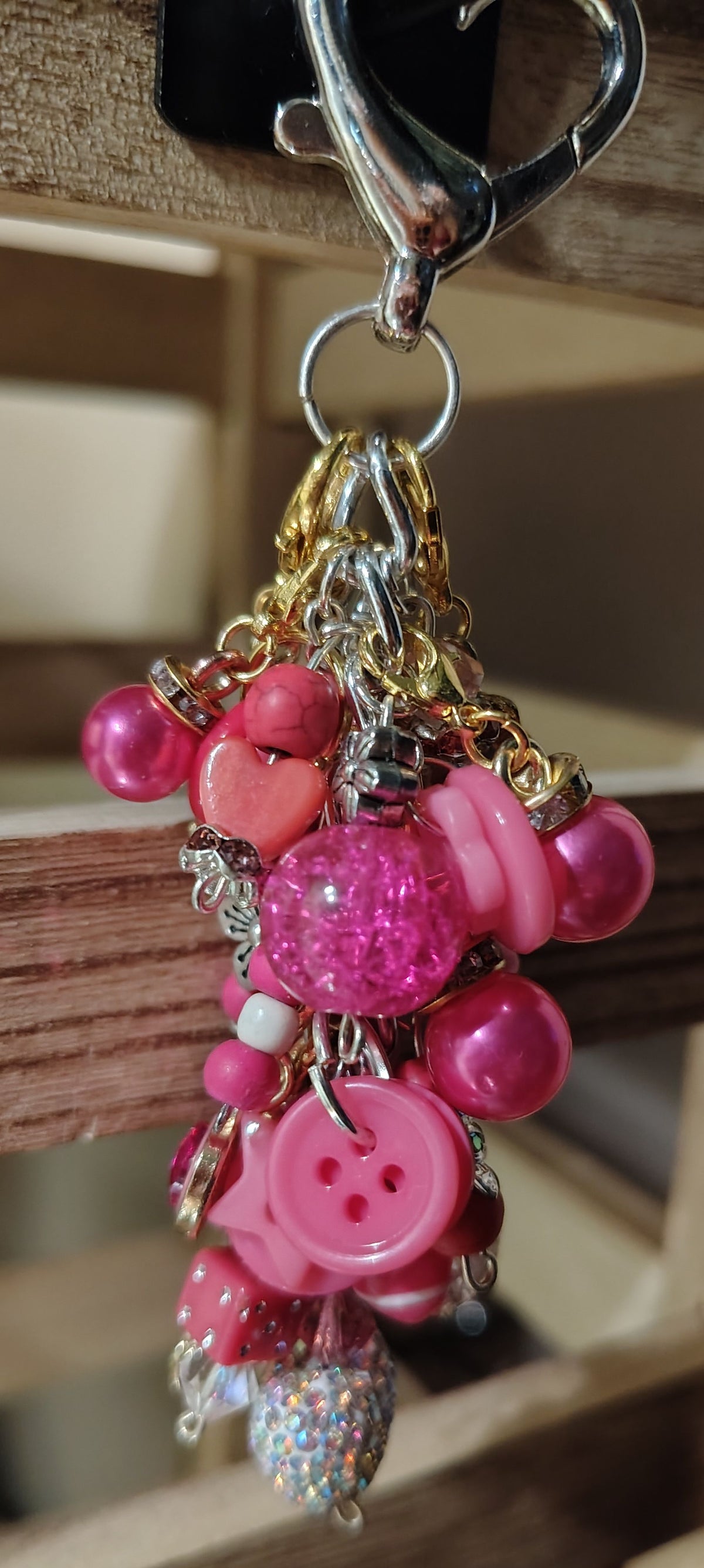 Chunky Pink Keychain