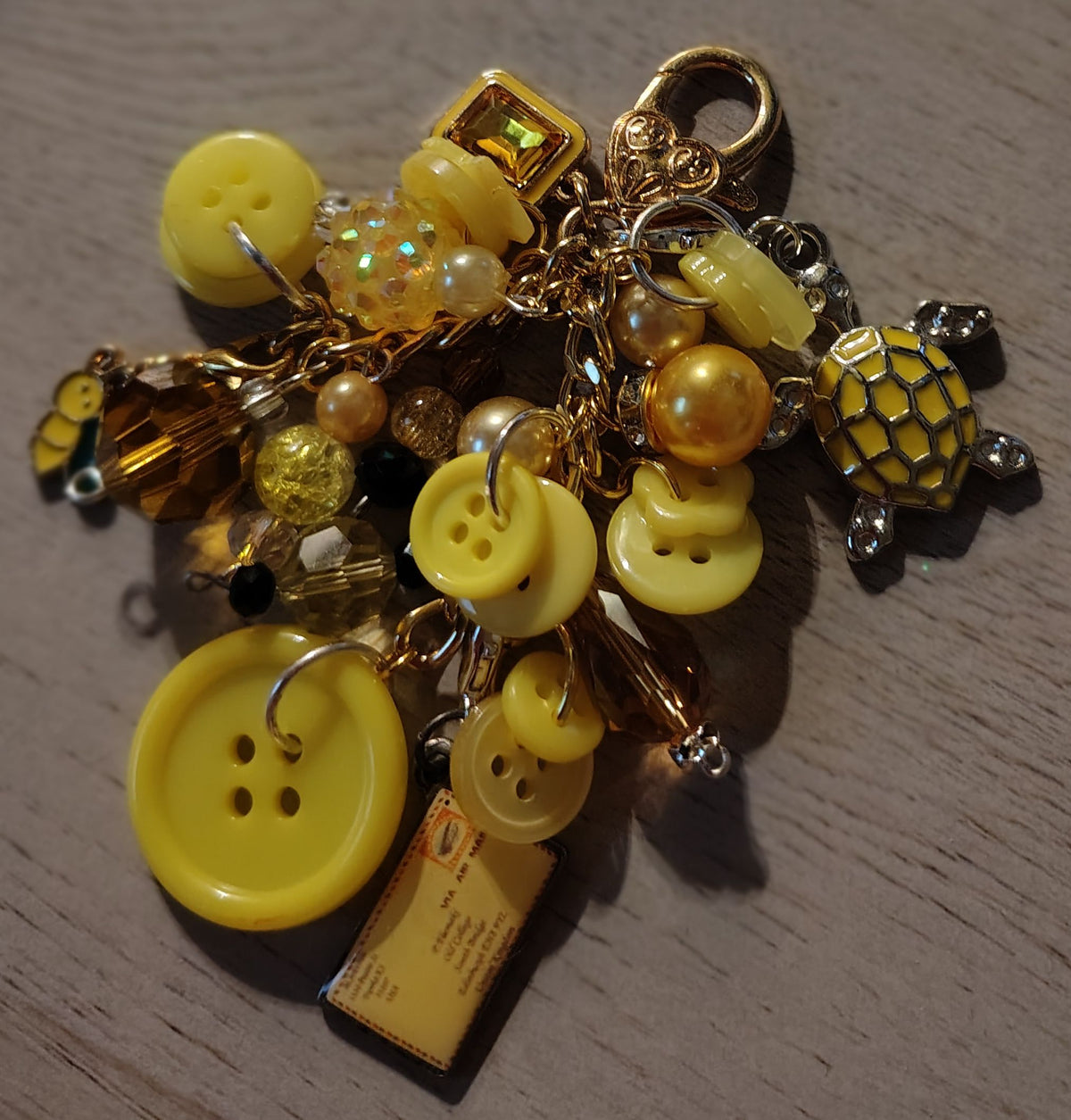 Chunky Yellow Keychain/Bag Bling