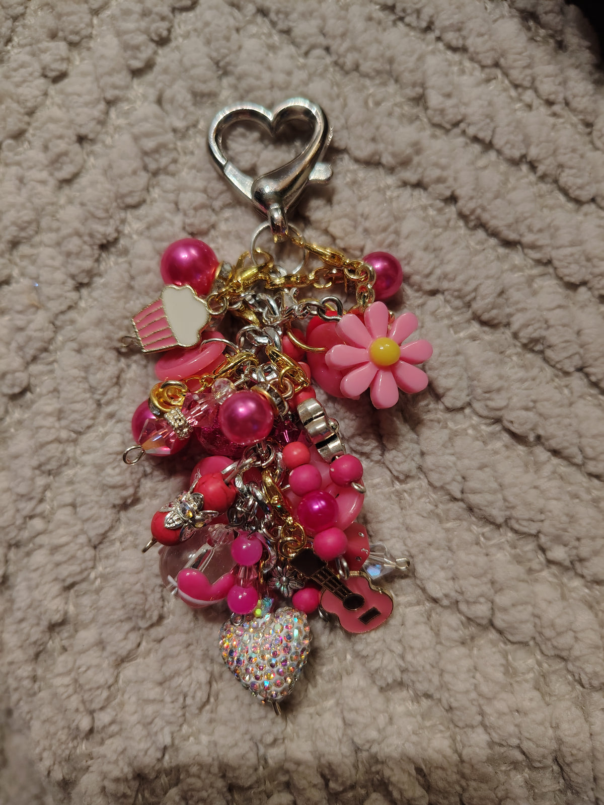 Chunky Pink Keychain